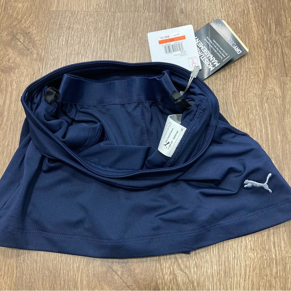 Puma Girls Navy Blue Athletic Tennis Skirt Activewear Size XS (5-6) With Shorts - Picture 11 of 16